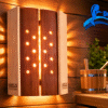 Abajur din lemn pentru sauna